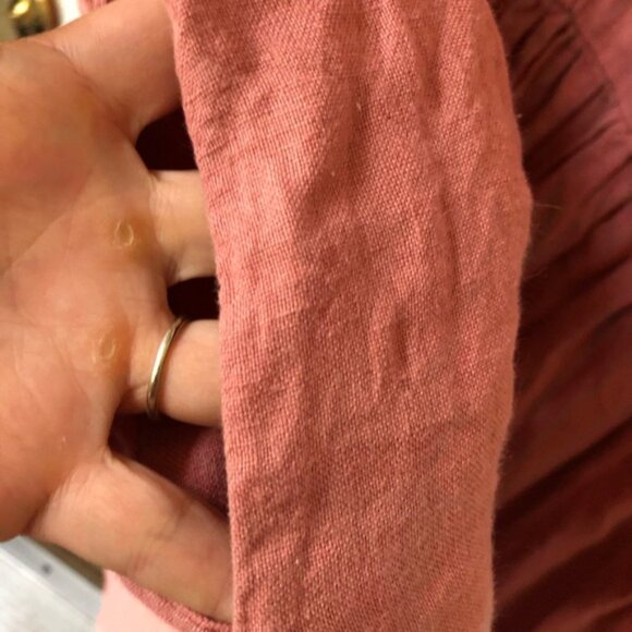 notPERFECTLINEN mama Midi Dress pink large 100% linen - Picture 4 of 7